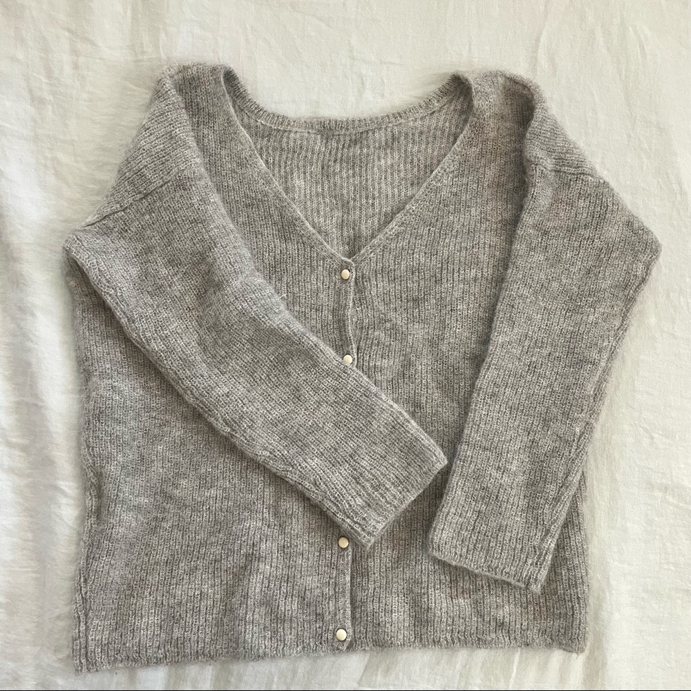 Sezane Barry Jumper cardigan in Grey size S